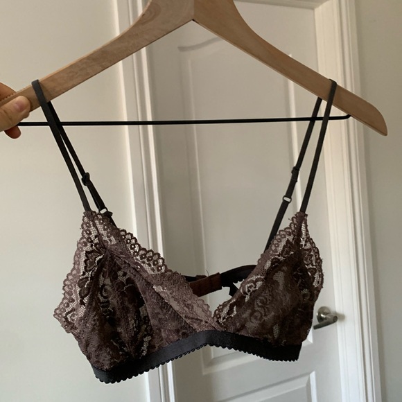 Aritzia TALULA purple grey Lace Bralette M - Picture 2 of 5